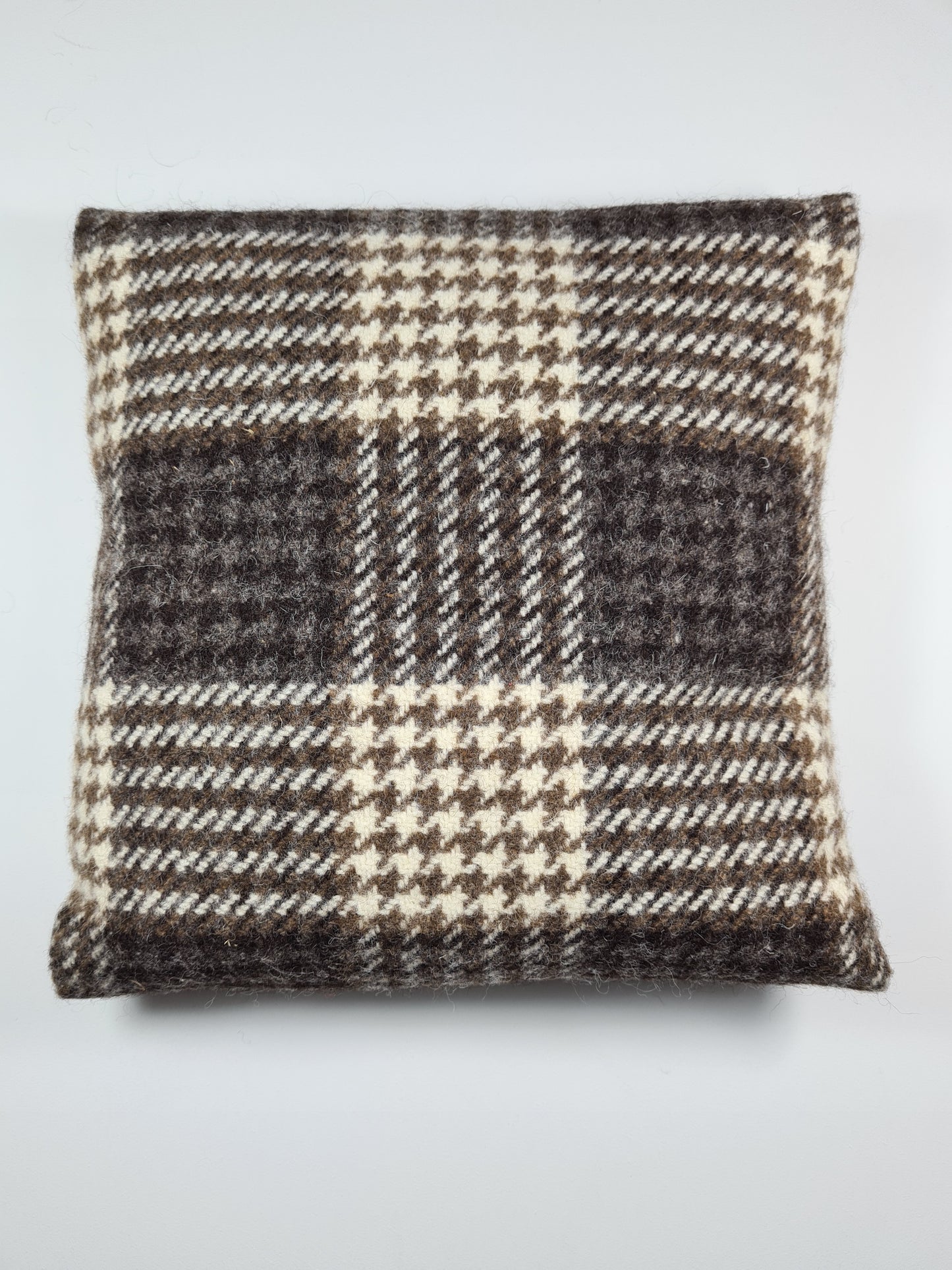 Shetland Wool Cushion - Houndstooth Tartan