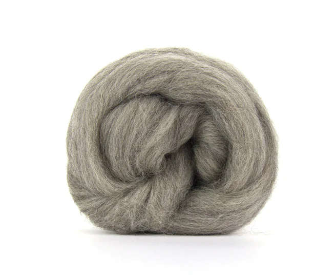 Grey Shetland Wool Top